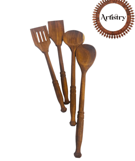 Bamboo Wood Kitchen Utensils Set